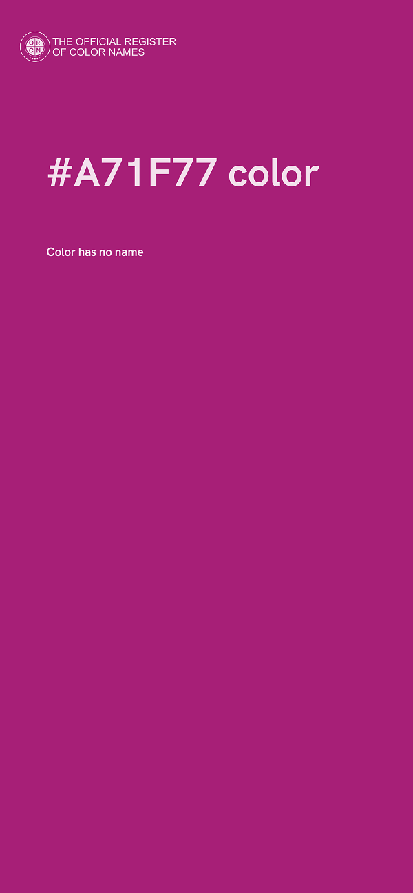 #A71F77 color image
