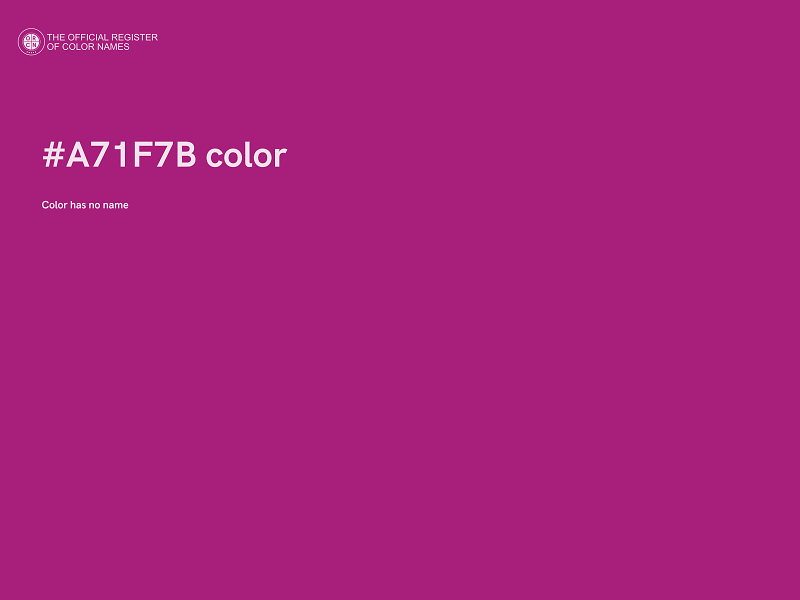 #A71F7B color image