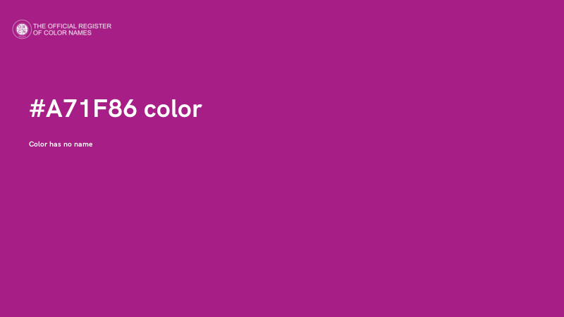#A71F86 color image