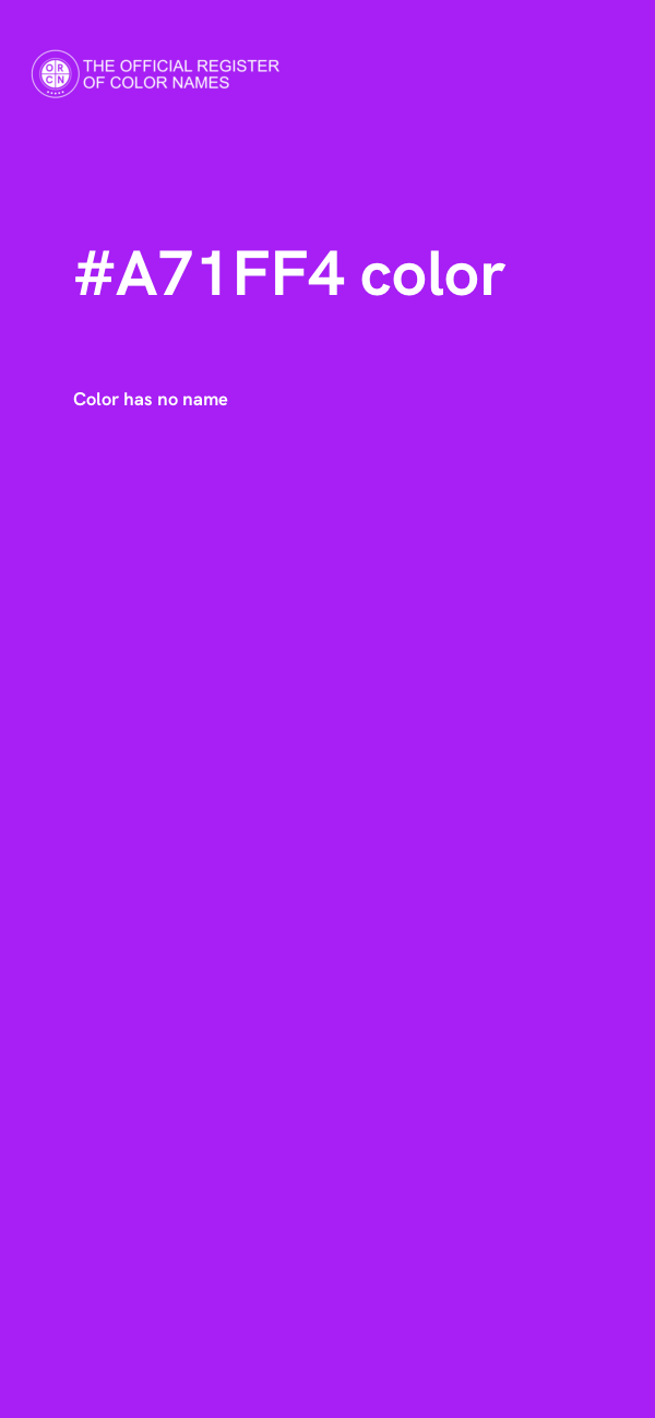 #A71FF4 color image