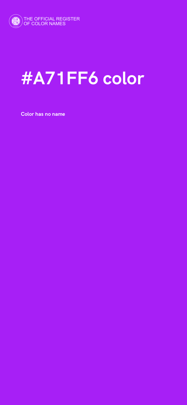 #A71FF6 color image