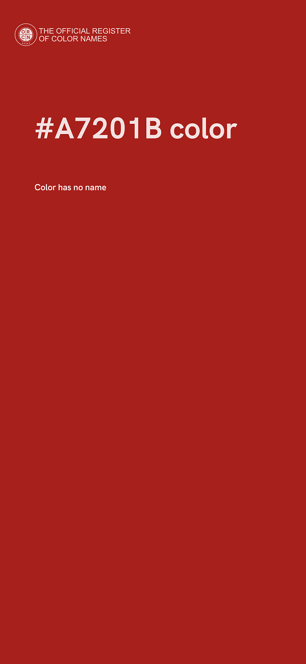 #A7201B color image