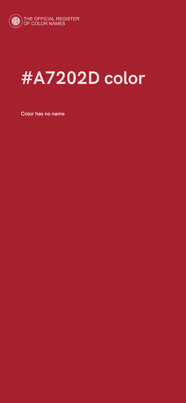 #A7202D color image