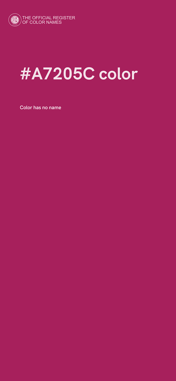 #A7205C color image