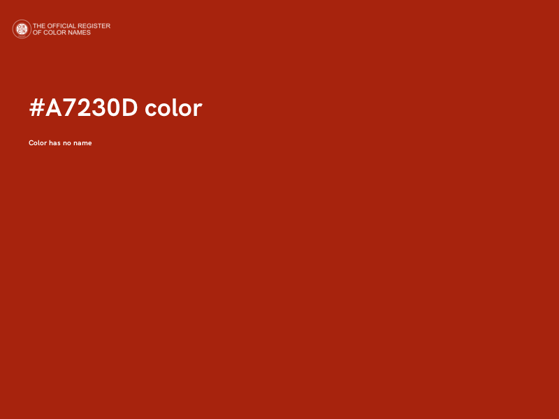 #A7230D color image