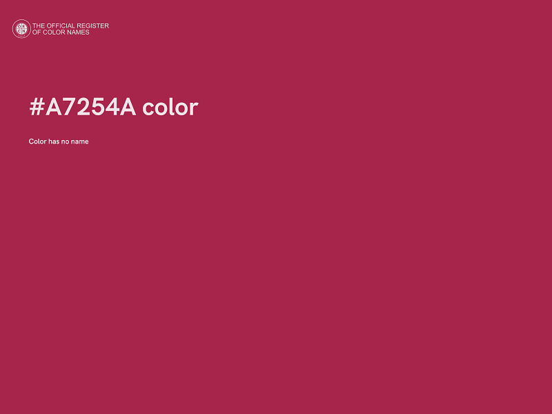 #A7254A color image