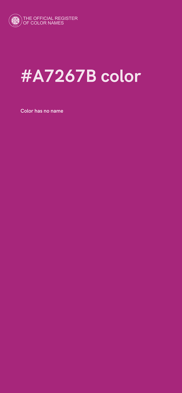 #A7267B color image