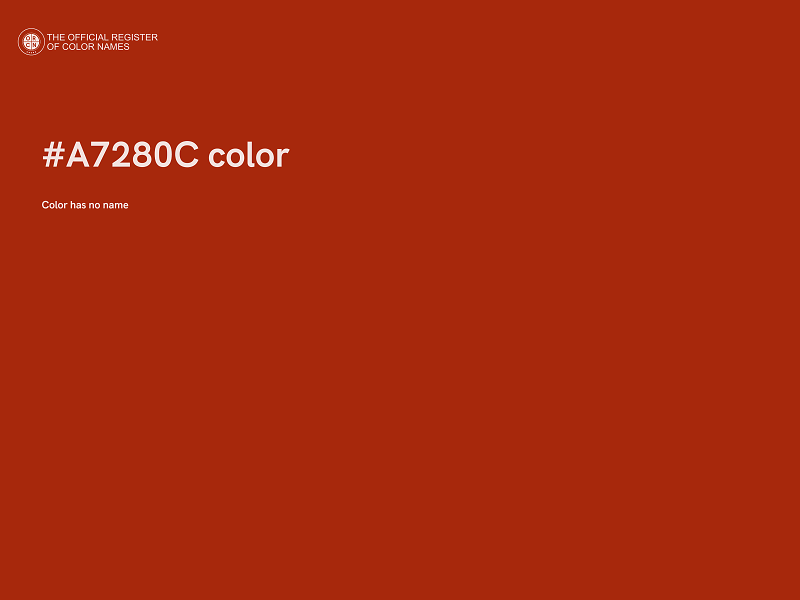 #A7280C color image