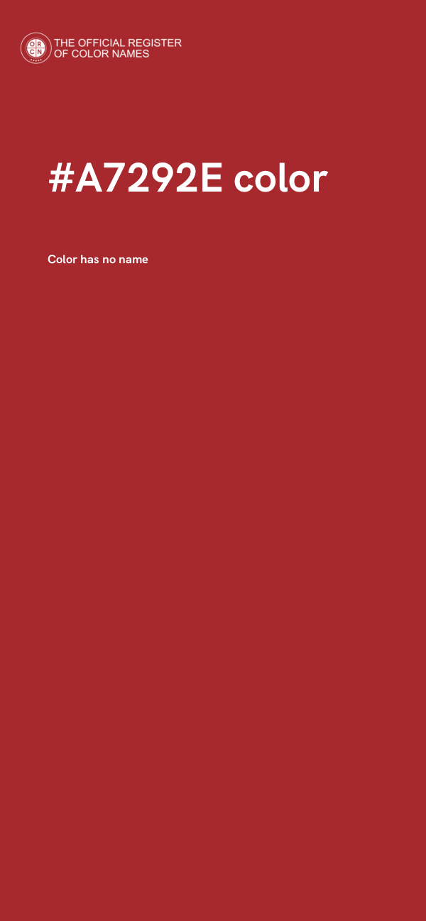 #A7292E color image