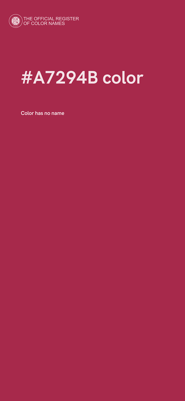 #A7294B color image