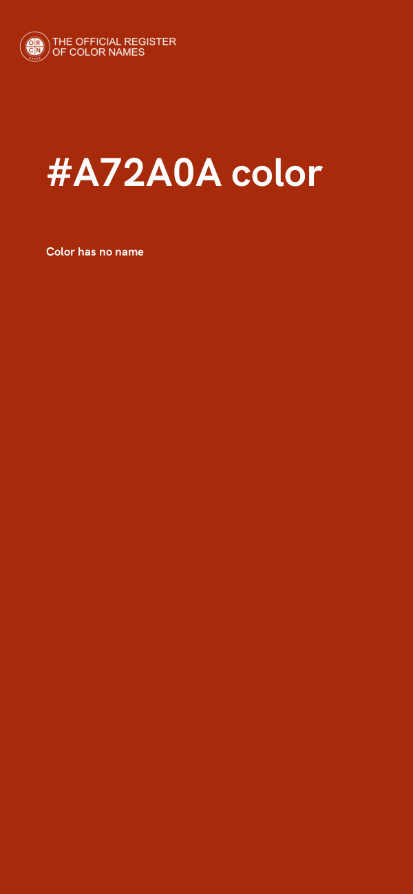 #A72A0A color image