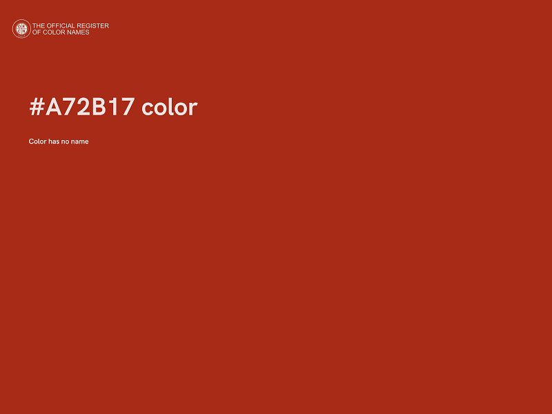 #A72B17 color image