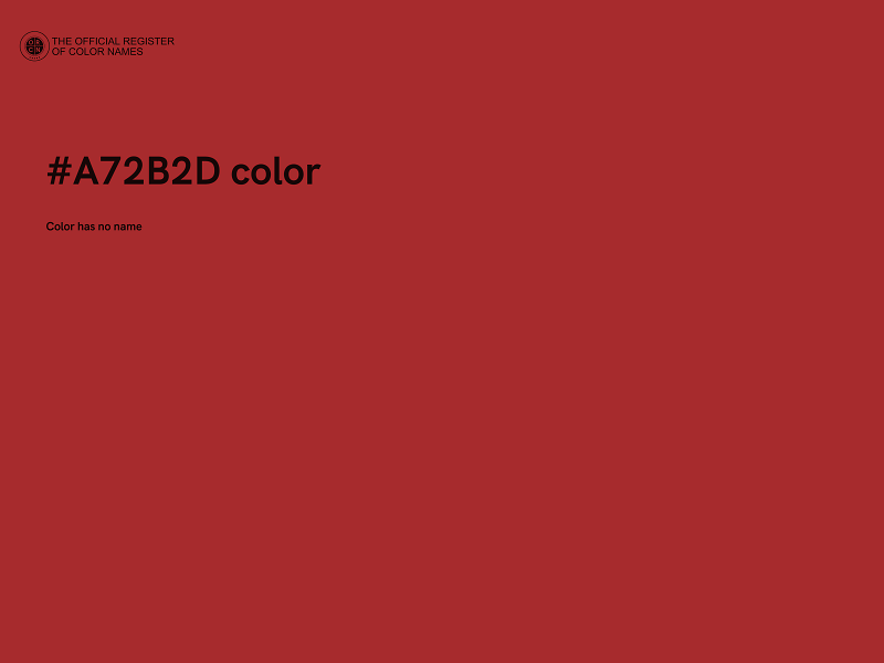 #A72B2D color image