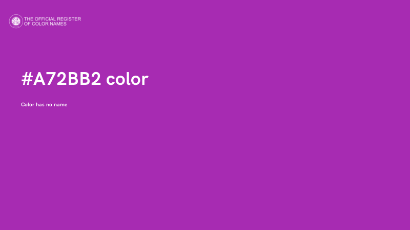 #A72BB2 color image