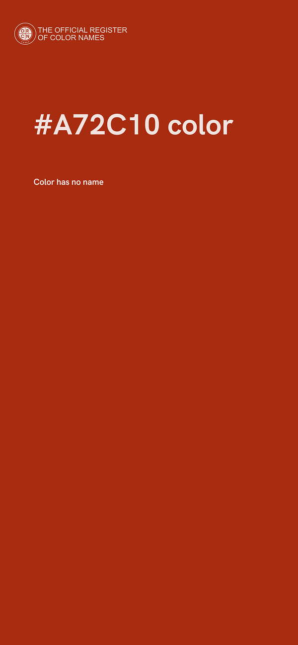 #A72C10 color image