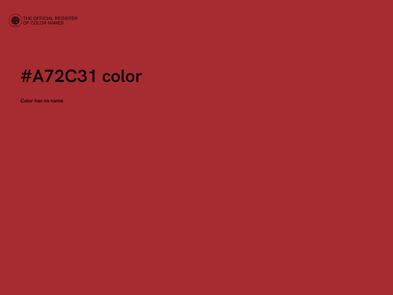 #A72C31 color image