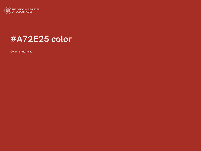 #A72E25 color image