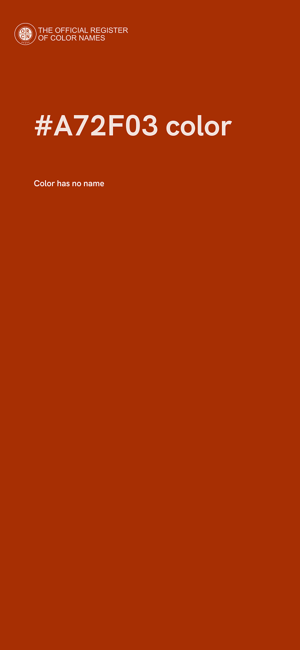 #A72F03 color image