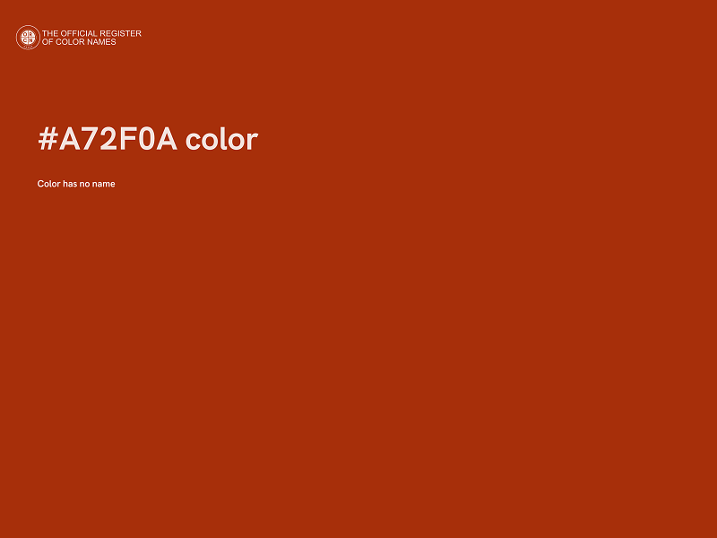 #A72F0A color image