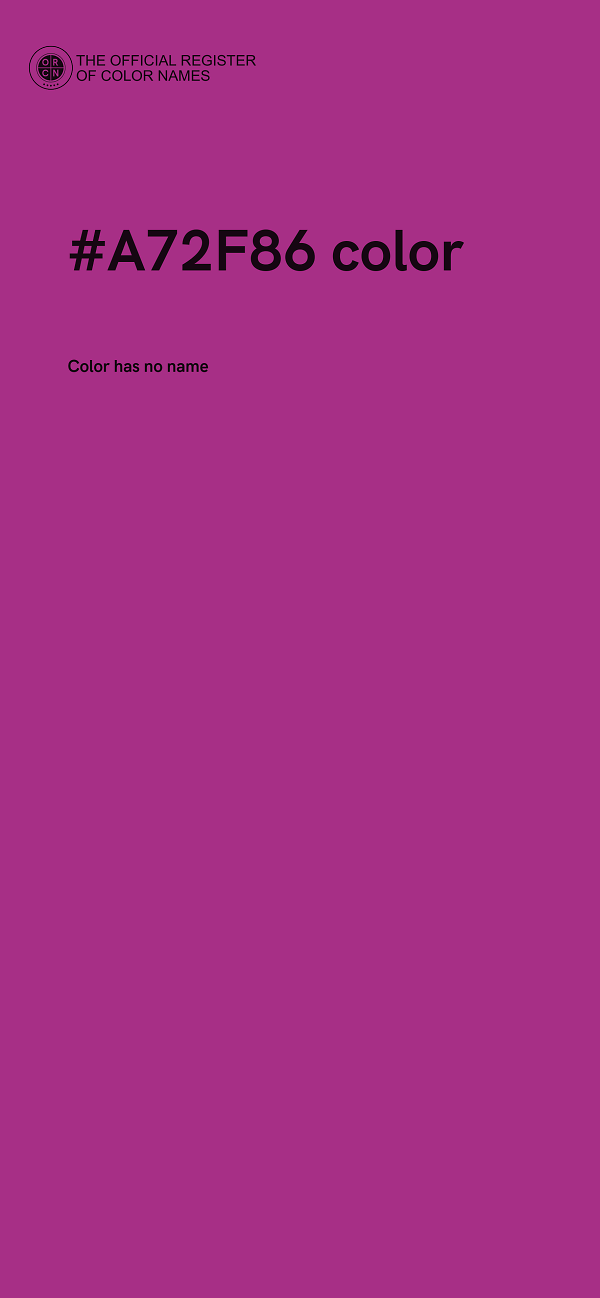 #A72F86 color image