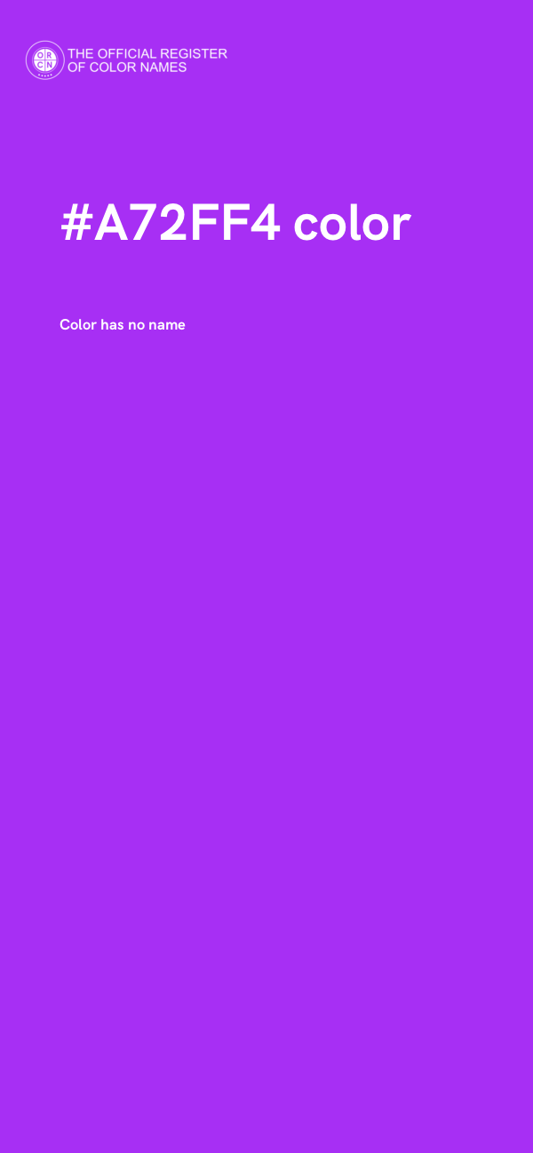 #A72FF4 color image