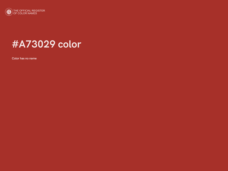 #A73029 color image