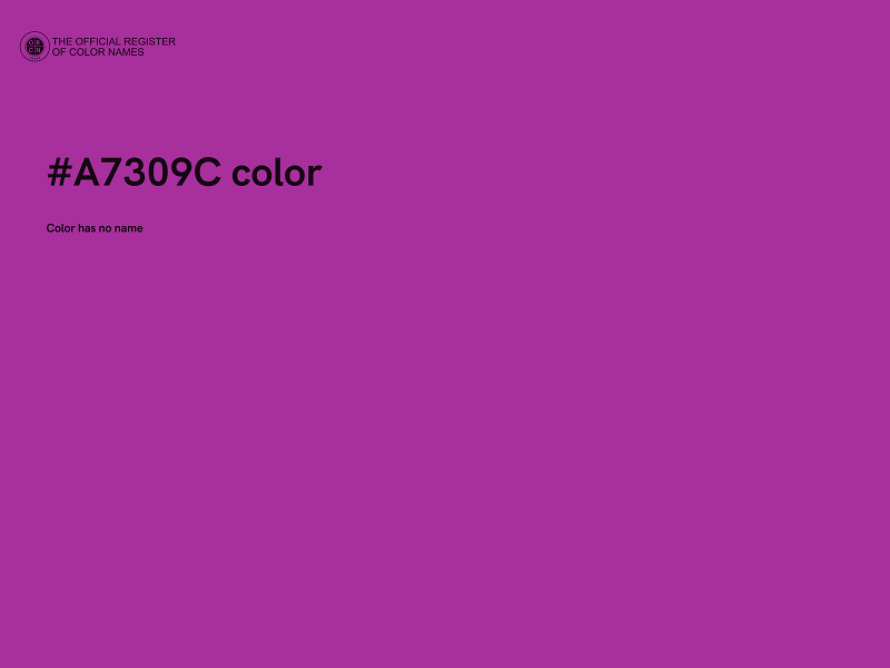 #A7309C color image