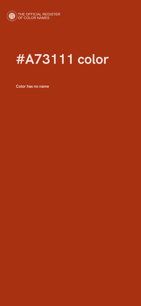 #A73111 color image