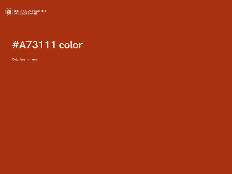 #A73111 color image