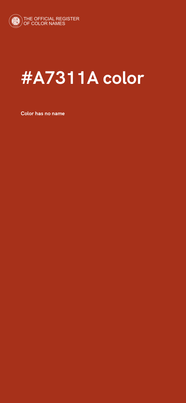 #A7311A color image