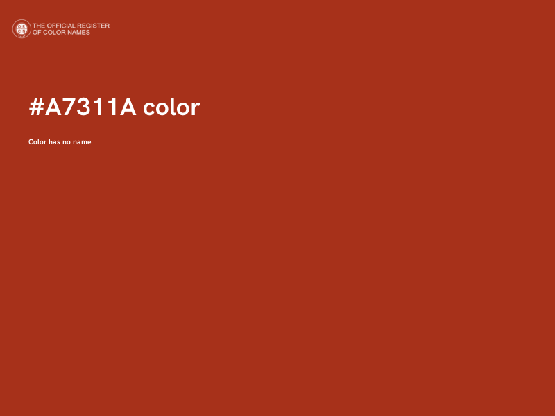 #A7311A color image