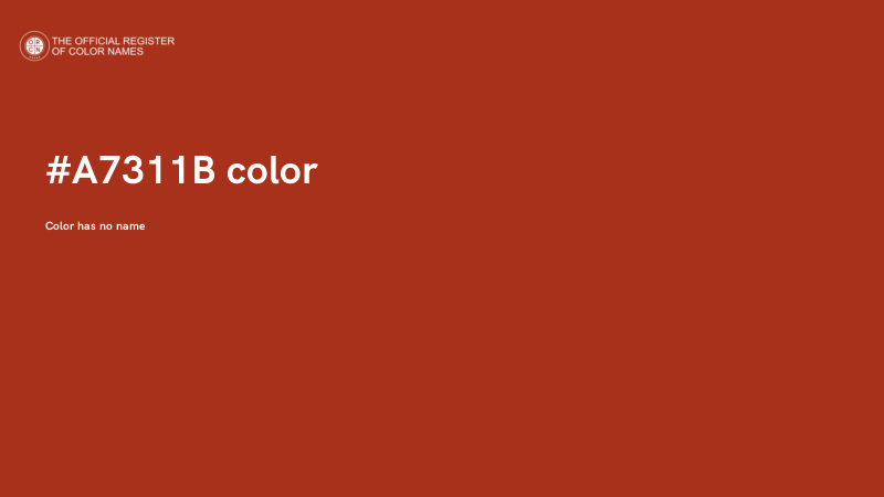 #A7311B color image