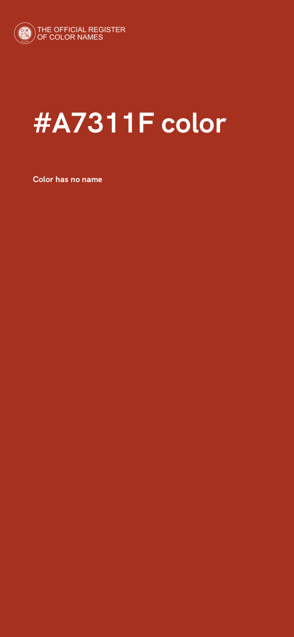 #A7311F color image