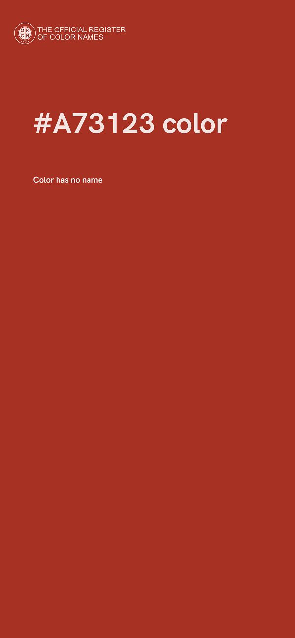 #A73123 color image