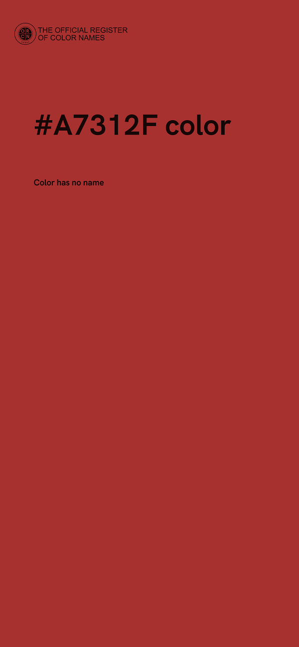 #A7312F color image