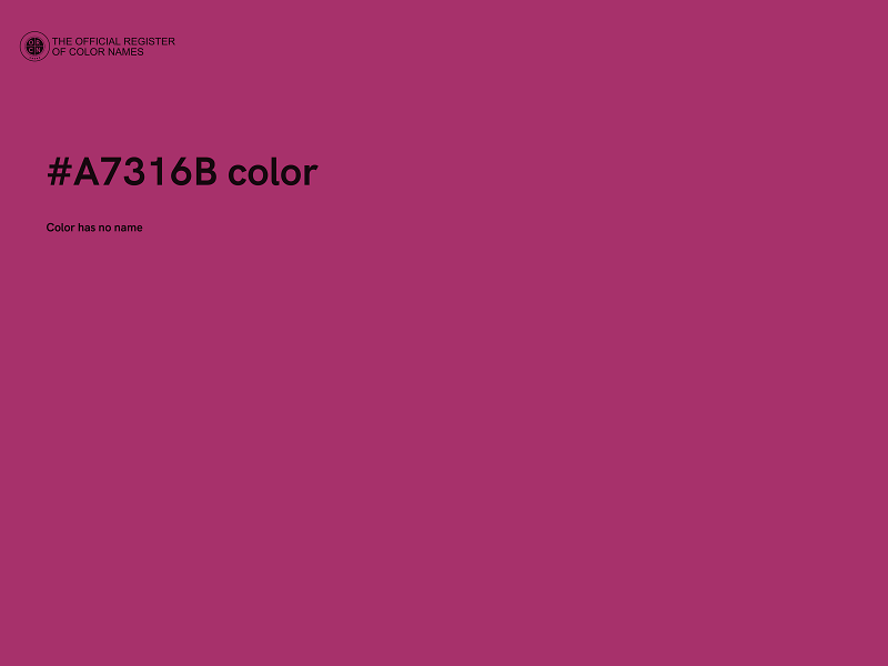 #A7316B color image