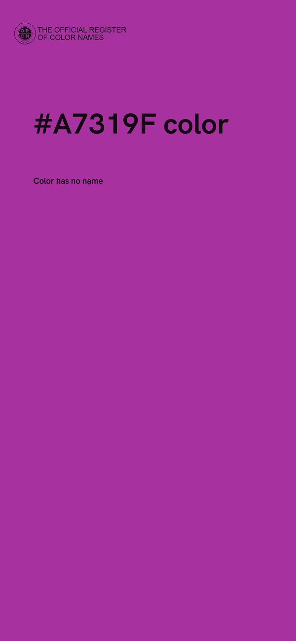 #A7319F color image