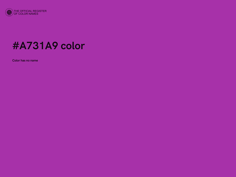 #A731A9 color image