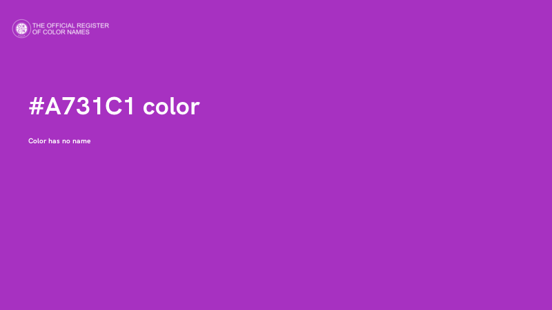 #A731C1 color image