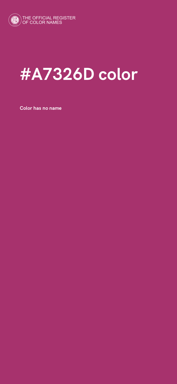 #A7326D color image