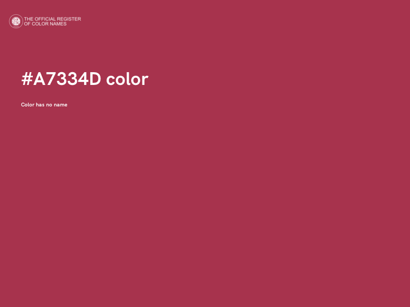 #A7334D color image