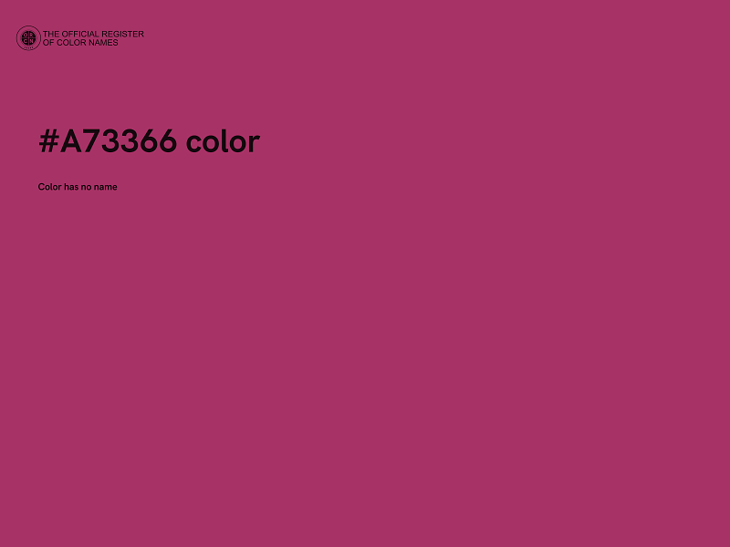#A73366 color image