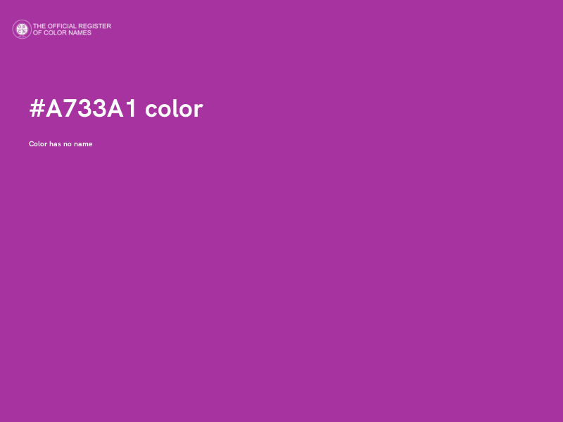 #A733A1 color image
