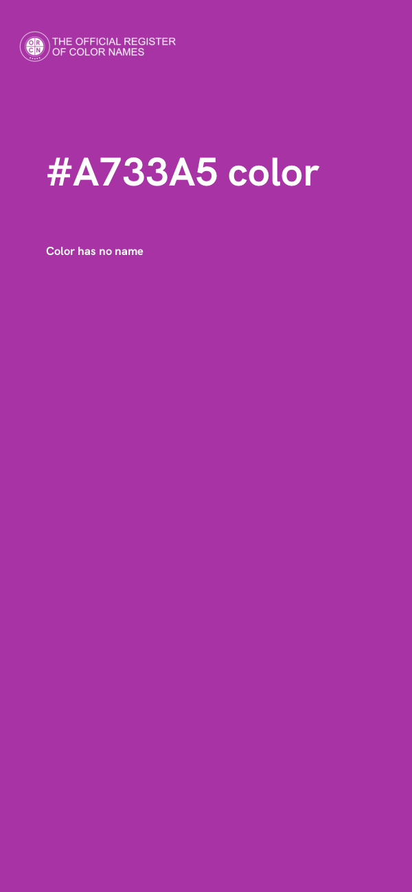 #A733A5 color image
