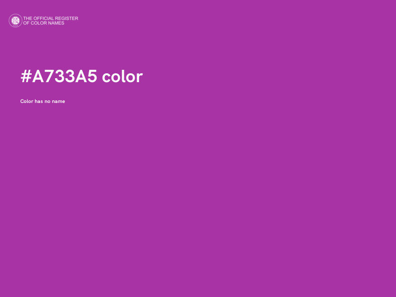 #A733A5 color image
