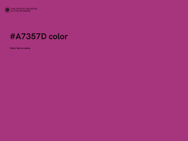 #A7357D color image