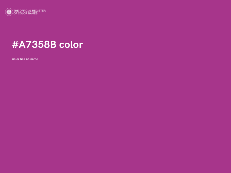 #A7358B color image