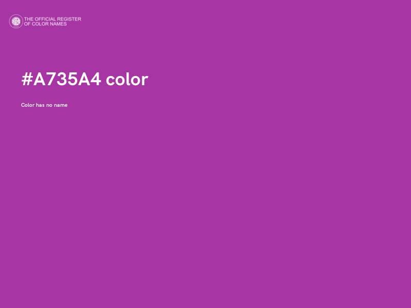 #A735A4 color image