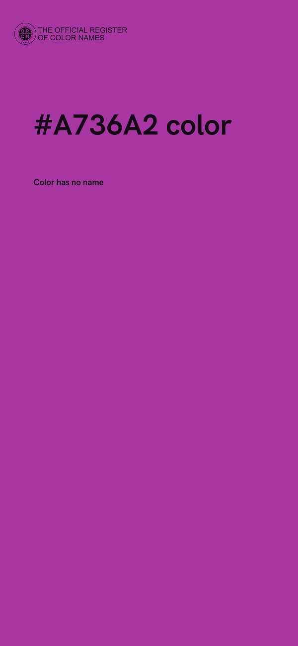 #A736A2 color image