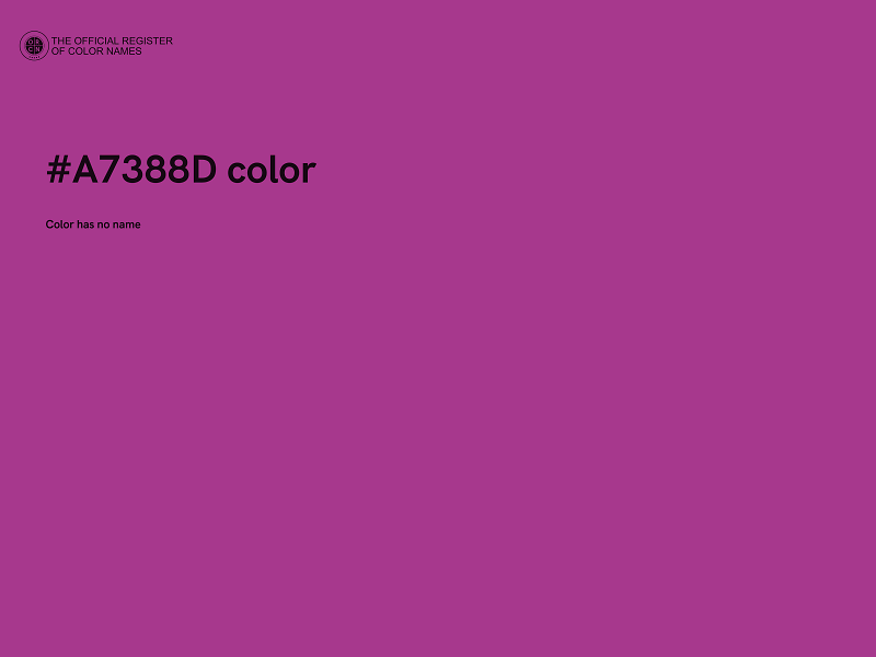 #A7388D color image